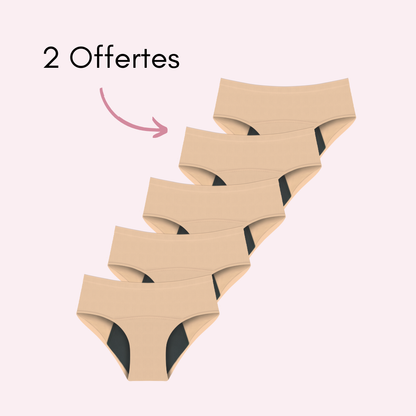 Culotte Menstruelle Ados Nina sans coutures (taille haute)
