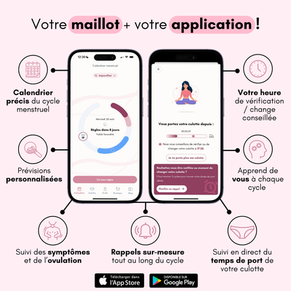 Jupe de bain menstruelle Maude (Nouveauté)